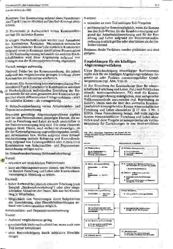 Vorschauseite 4: Abgrenzung der Kosten für Forschung und Lehre in Hochschulkliniken