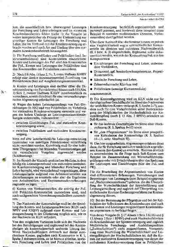 Vorschauseite 5: Abgrenzung der Kosten für Forschung und Lehre in Hochschulkliniken