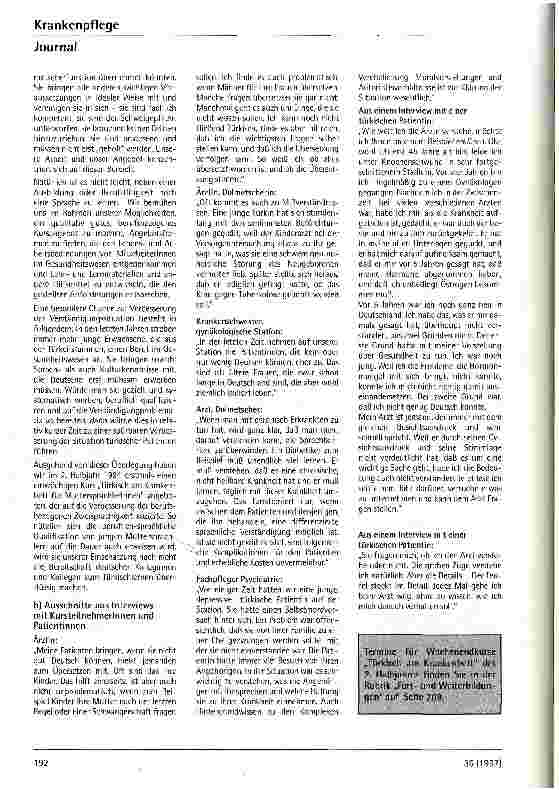 Vorschauseite 3: Türkisch am Krankenbett - was ist damit gemeint?