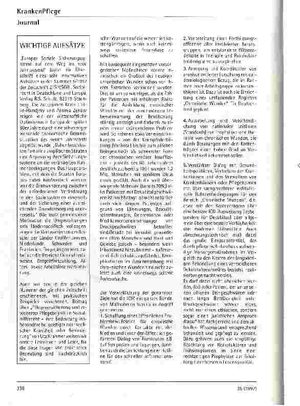 Vorschauseite 2: Die Initiative Chronische Wunden - Beweggründe und Ziele