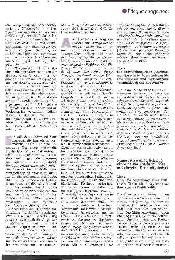 Vorschauseite 2: Und wenn es keinen Spaß macht... Supervision als unterstützendes Moment für Schwestern und Pfleger in der stationären Psychotherapie 2. Teil