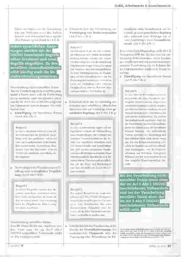 Vorschauseite 2: Auswirkungen der Datenschutz-Grundverordnung auf den Gesundheitsund Sozialbereich (Teil 1)