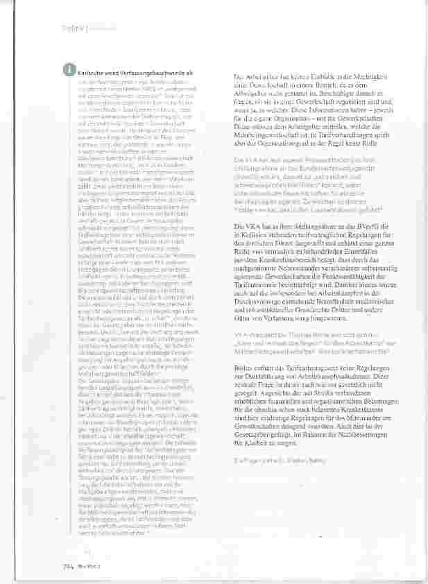 Vorschauseite 3: Tarifeinheitsgesetz „Hilfreiches Urteil“