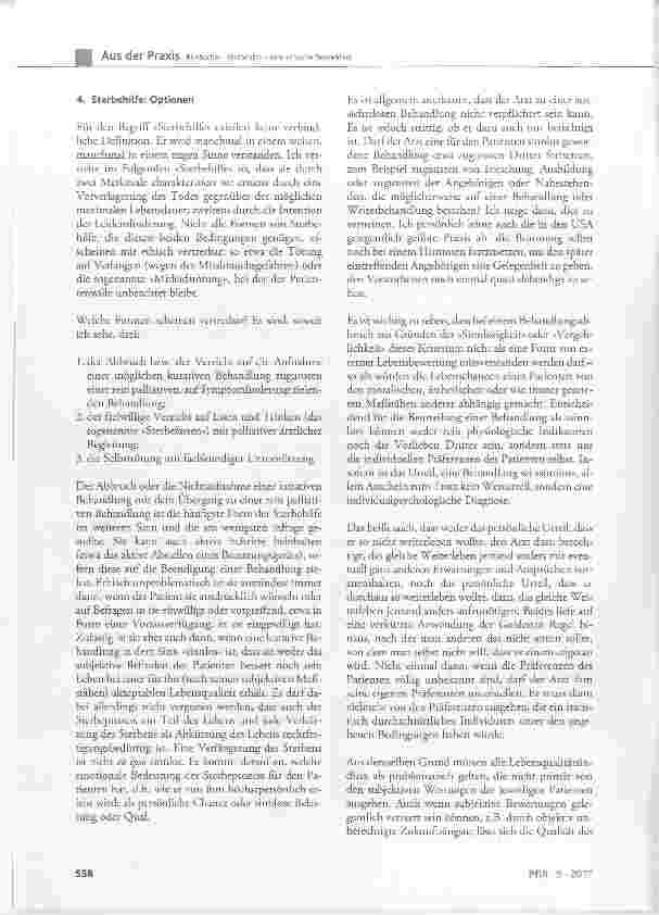 Vorschauseite 4: Sterbehilfe eine ethische Perspektive