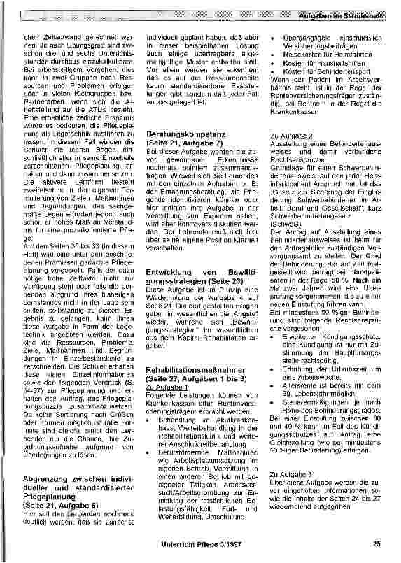 Vorschauseite 3: Aufgaben im Schülerheft: Kommentar und erwartete Ergebnisse