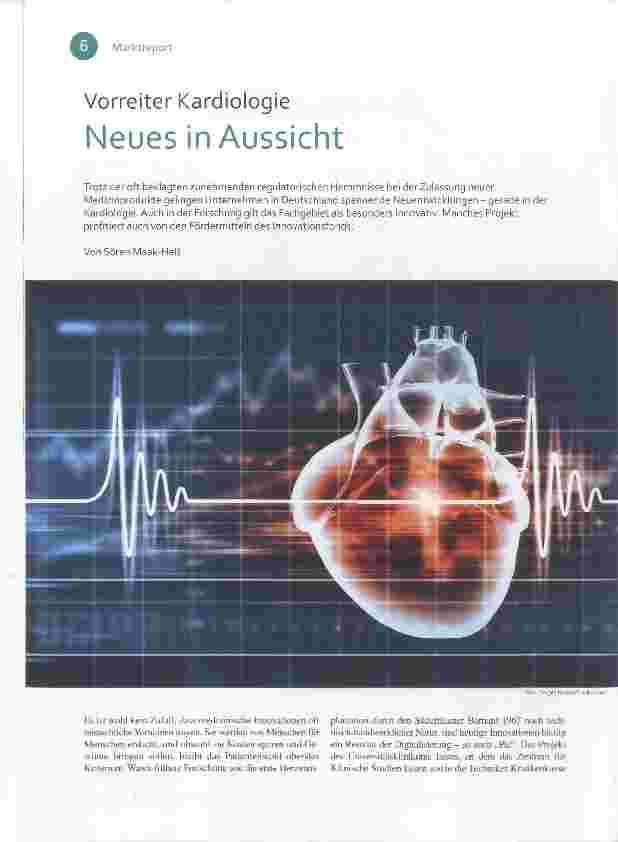 Vorschauseite 1: Vorreiter Kardiologie Neues in Aussicht