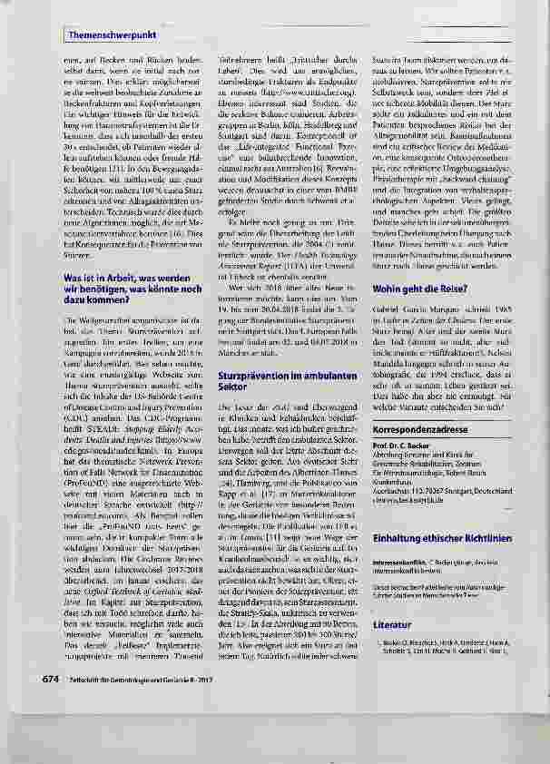 Vorschauseite 3: Prävention von Stürzen und sturzbedingten Verletzungen
