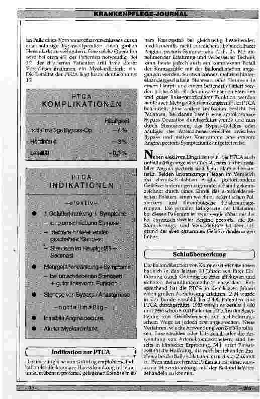 Vorschauseite 4: Möglichkeiten und Ergebnisse der perkutanen transluminalen Koronarangioplastie