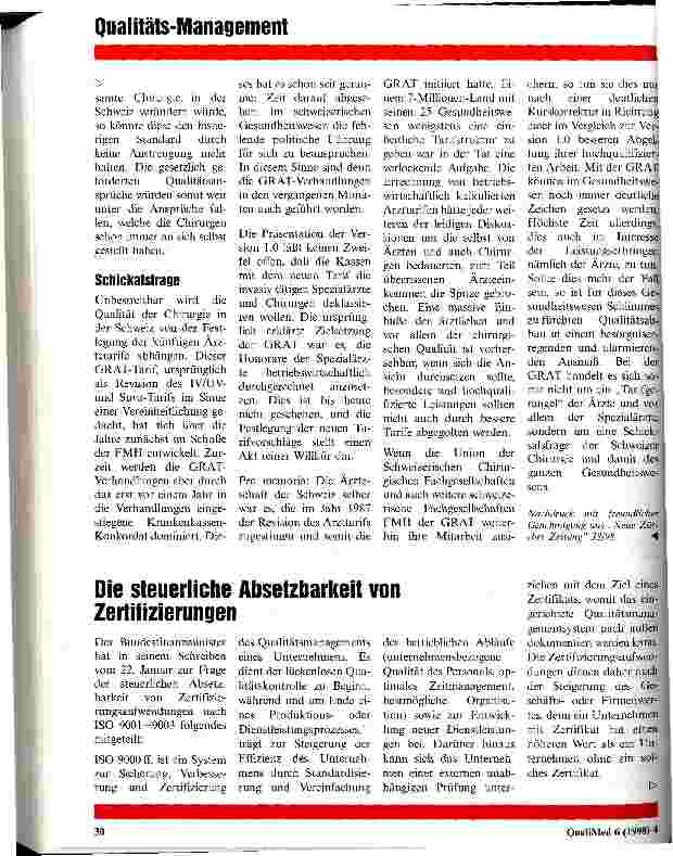 Vorschauseite 1: Die steuerliche Absatzbarkeit von Zertifizierungen