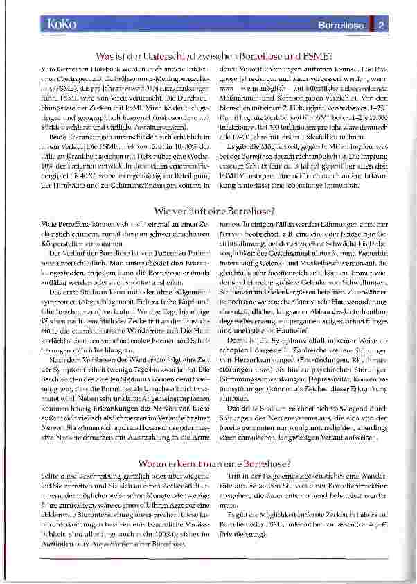 Vorschauseite 2: Borreliose