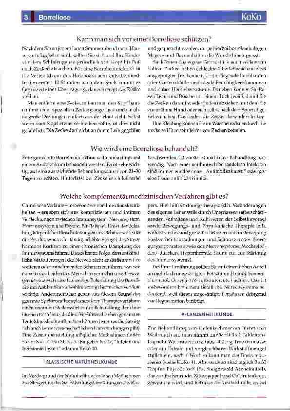 Vorschauseite 3: Borreliose