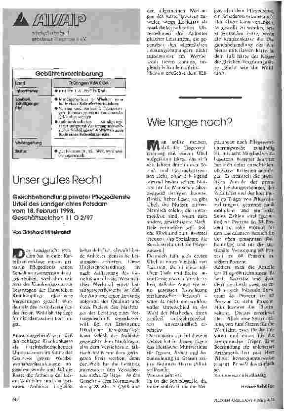 Vorschauseite 6: Gegenüberstellung der vertraglichen Regelungen gemäß  132 SGB V geordnet nach Ländern (Teil 1)