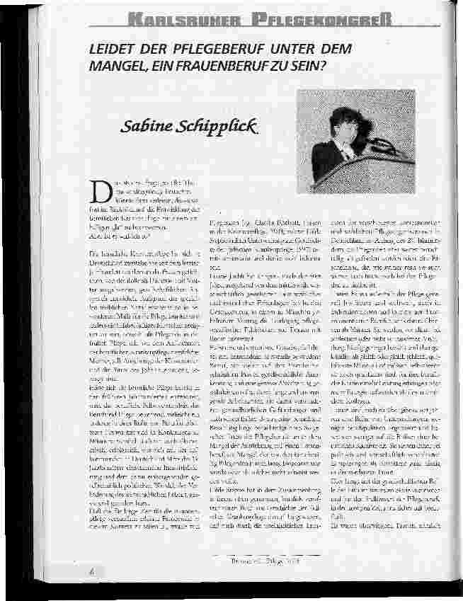 Vorschauseite 1: Leidet der Pflegeberuf unter dem Mangel, ein Frauenberuf zu sein?