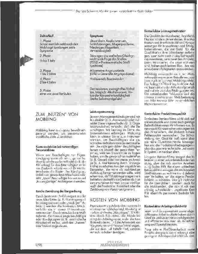 Vorschauseite 3: Mobbing - ein unterschätzter Kostenfaktor