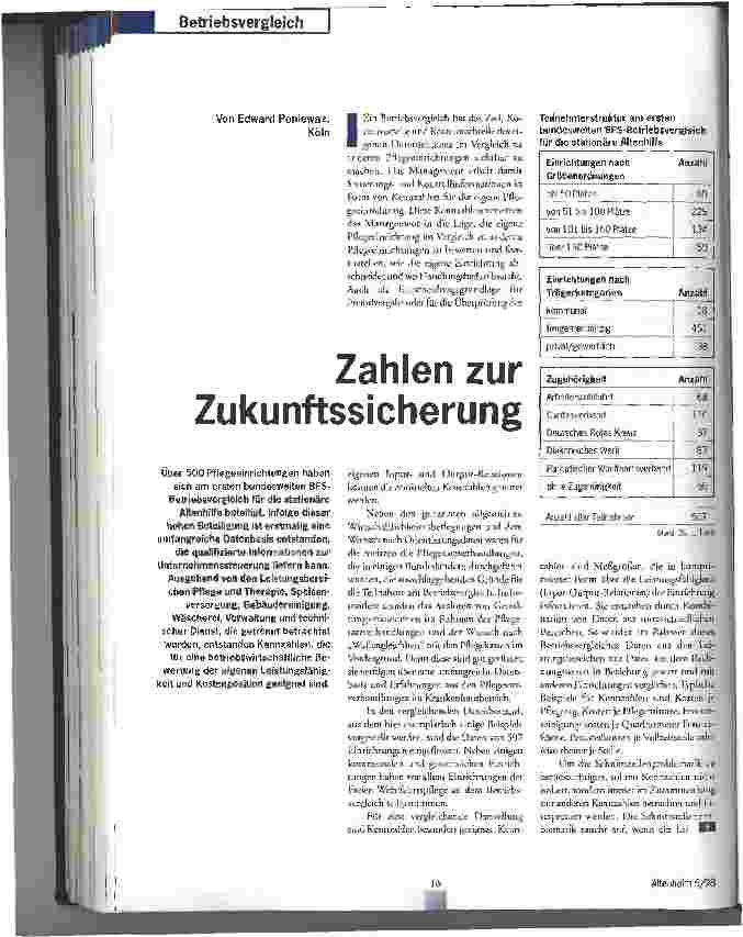 Vorschauseite 1: Zahlen zur Zukunftssicherung
