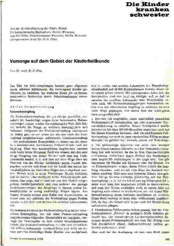 Vorschauseite 1: Vorsorge auf dem Gebiet der Kinderheilkunde