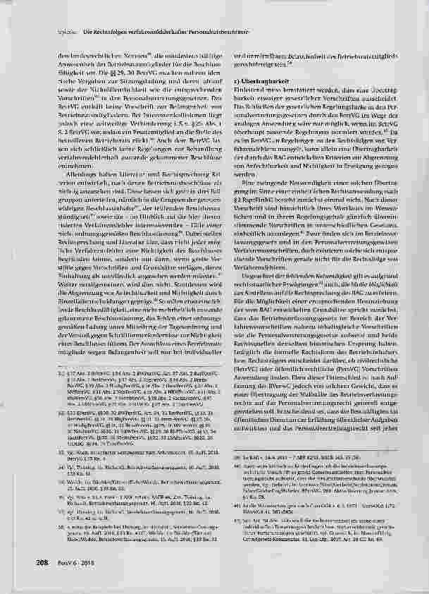 Vorschauseite 5: Die Rechtsfolgen verfahrensfehlerhafter Personalratsbeschlüsse