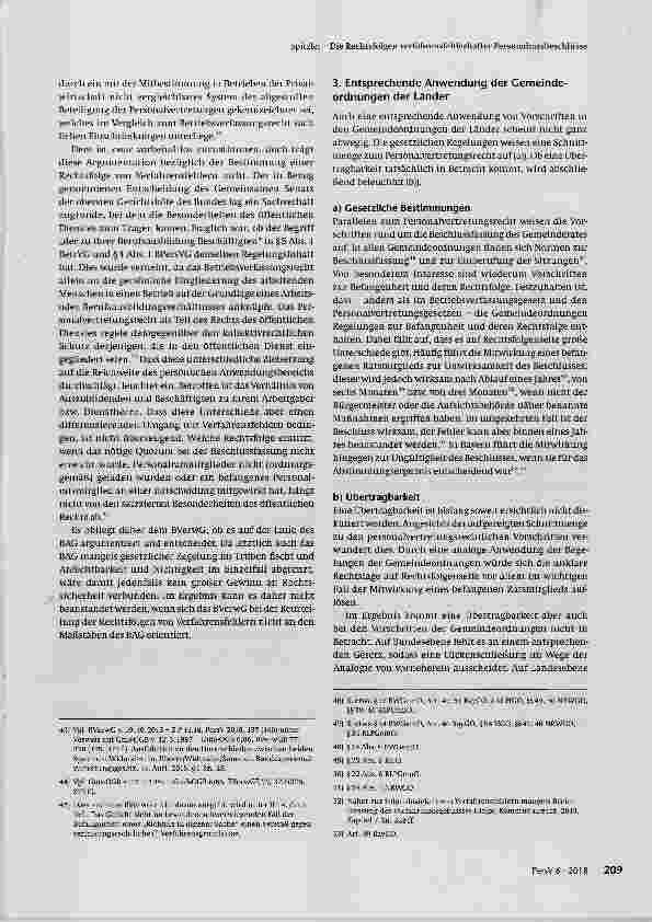 Vorschauseite 6: Die Rechtsfolgen verfahrensfehlerhafter Personalratsbeschlüsse