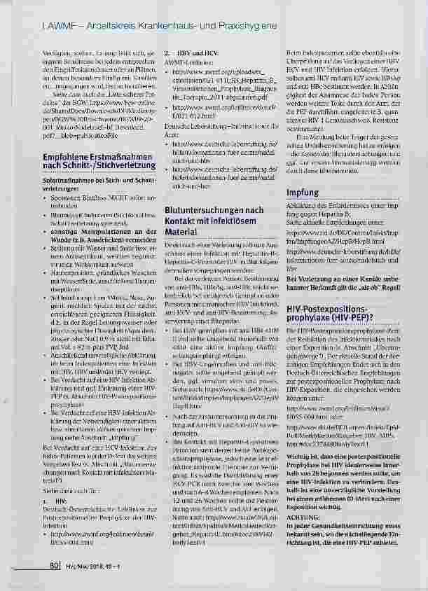 Vorschauseite 3: Prävention blutübertragbarer Virusinfektionen