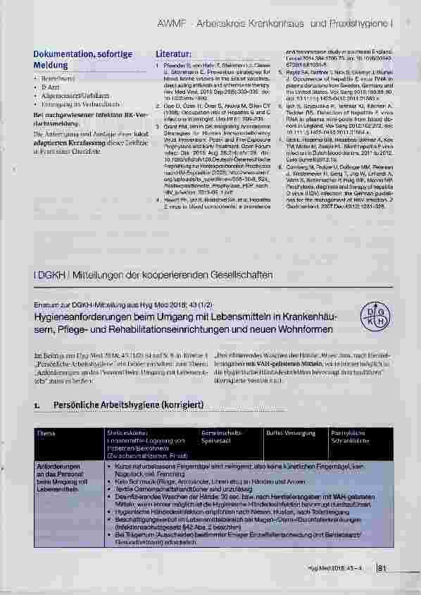 Vorschauseite 4: Prävention blutübertragbarer Virusinfektionen