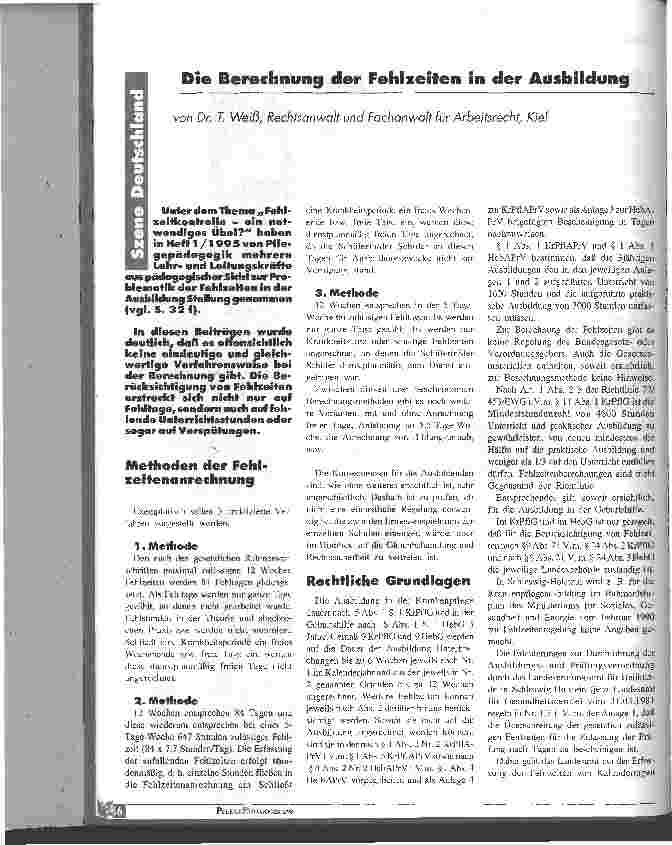 Vorschauseite 1: Die Berechnung der Fehlzeiten in der Ausbildung