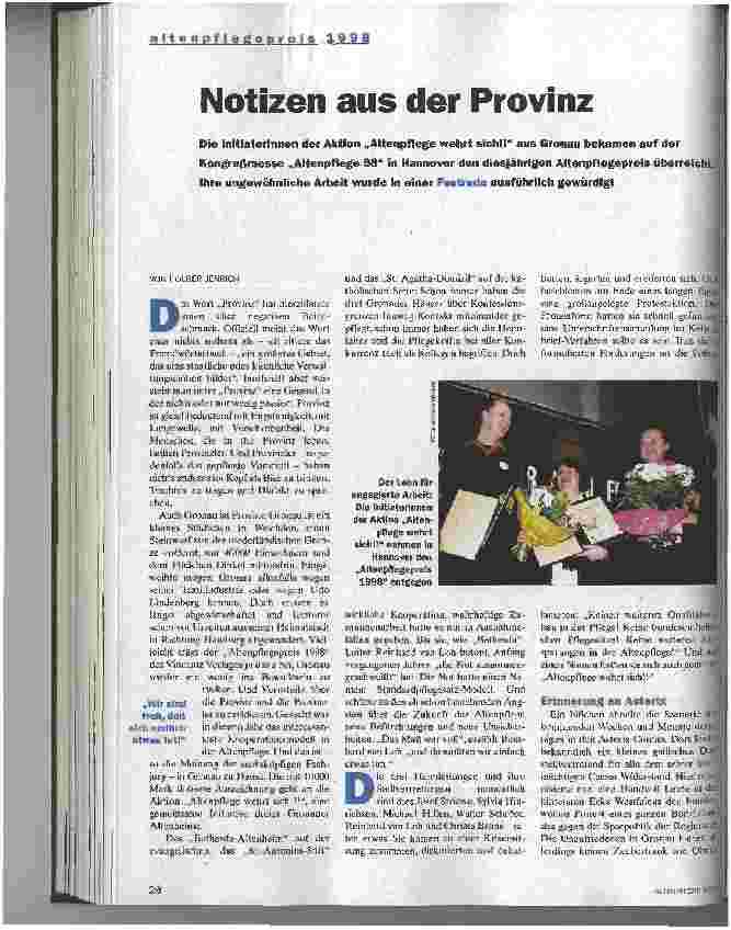 Vorschauseite 1: Notizen aus der Provinz