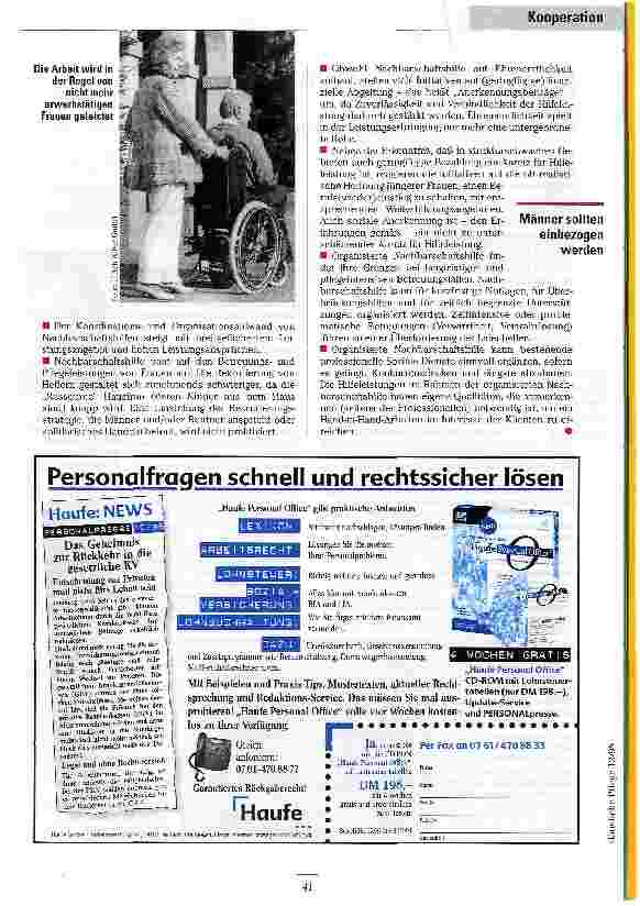 Vorschauseite 3: Organisierte Nachbarschaftshilfe Ergänzung für professionelle Pflegedienste