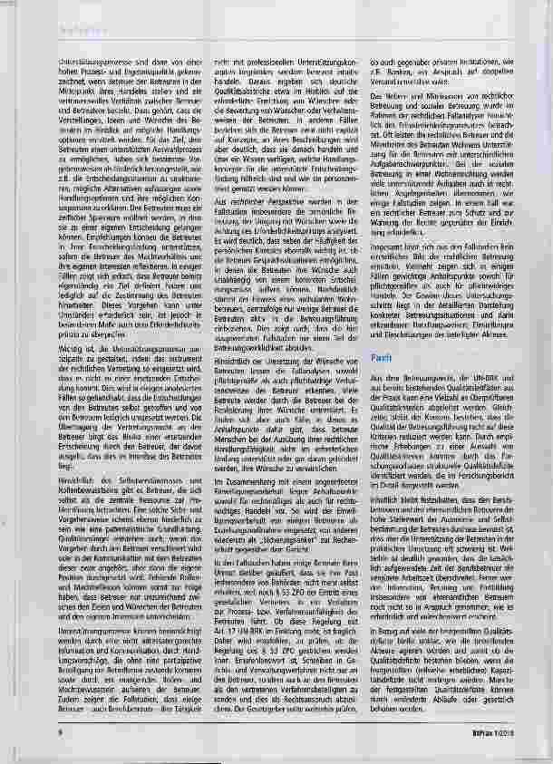 Vorschauseite 6: Qualität in der rechtlichen Betreuung Ausgewählte Forschungsergehnisse