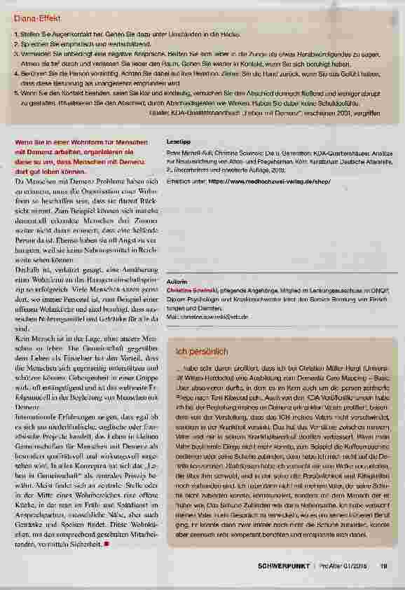 Vorschauseite 4: Neuer Expertenstandard Demenz was ist zu tun?