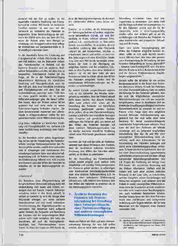 Vorschauseite 4: Hinweise und Empfehlungen der Bundesärztekammer zu Patientenverfügungen und anderen vorsorglichen Willenshekundungen hei Patienten mit einer Demenzerkrankung