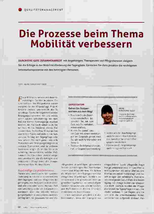 Vorschauseite 1: Die Prozesse beim Thema Mobilität verbessern