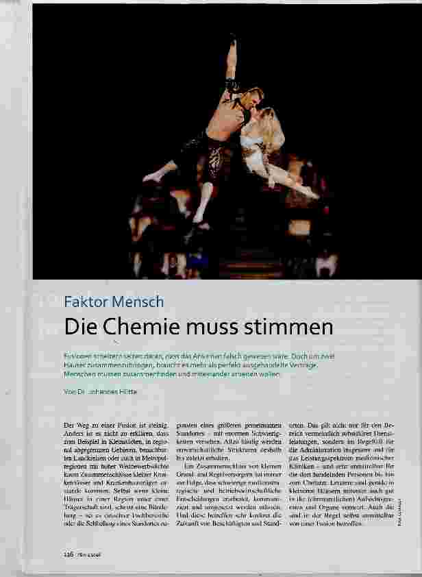 Vorschauseite 1: Die Chemie muss stimmen