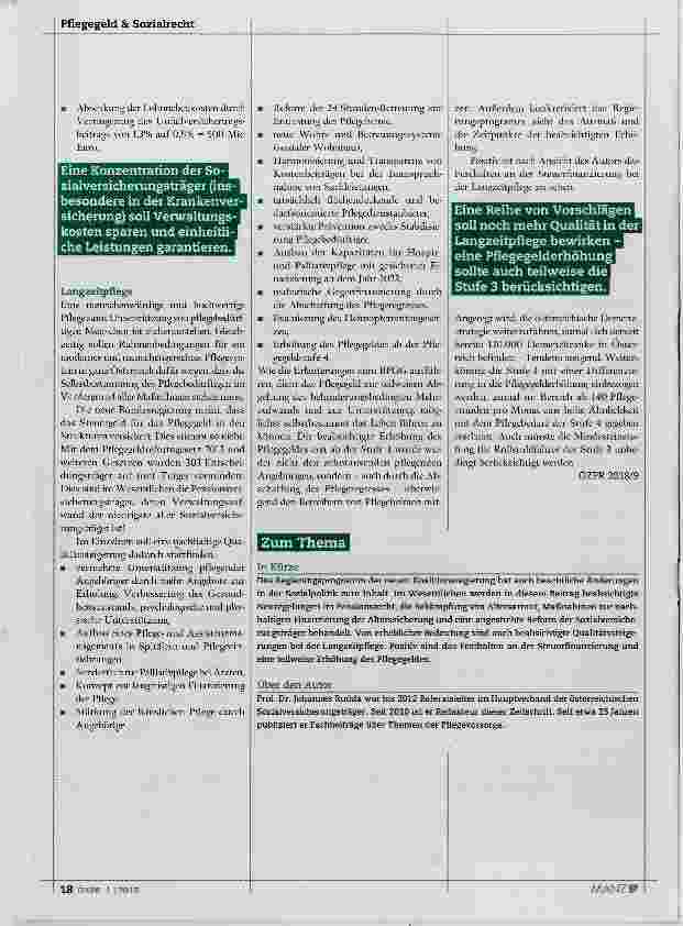 Vorschauseite 2: Neues Regierungsprogramm Änderungen in der Sozialpolitik