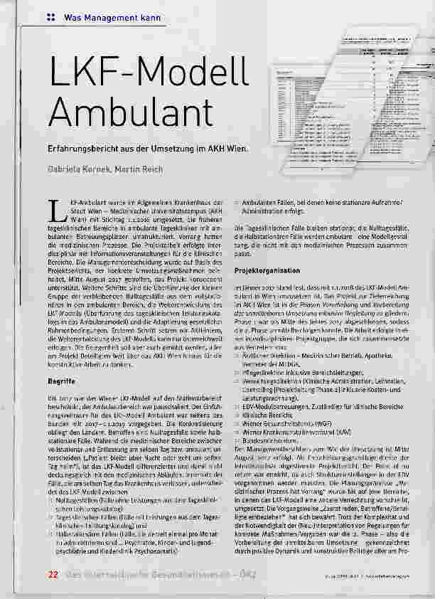 Vorschauseite 1: LKF-Modell Ambulant