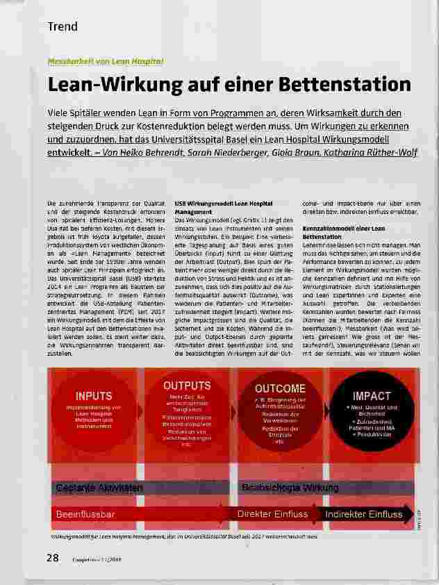 Vorschauseite 1: Lean-Wirkung auf einer Bettenstation