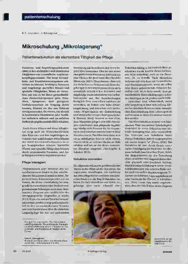 Vorschauseite 1: Mikroschulung „Mikrolagerung“