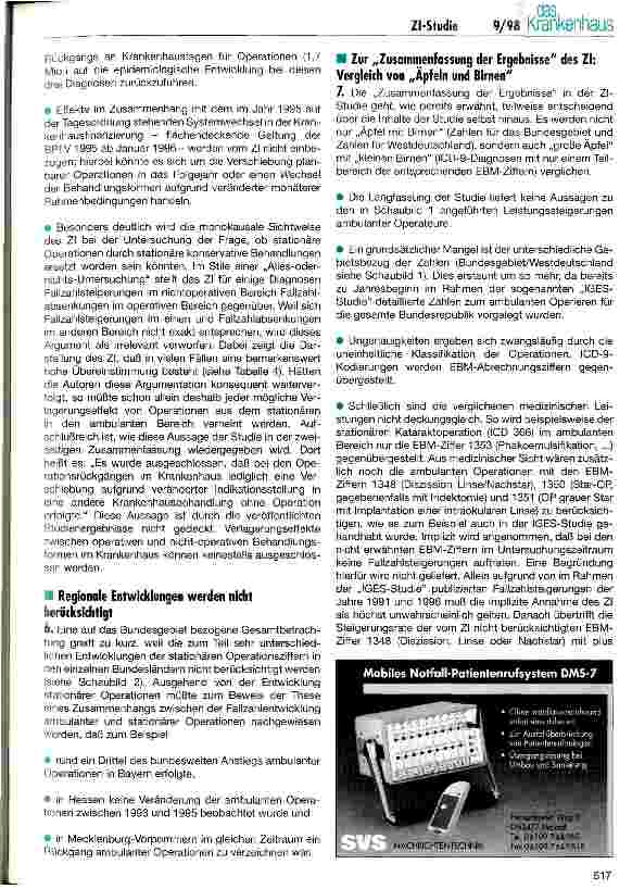 Vorschauseite 5: Von Äpfeln, Birnen und der neuesten Studie des ZI - Stationäre OP-Ziffern können Leistungsexplosion bei ambulanter OP nicht erklären
