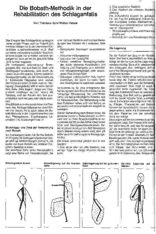 Vorschauseite 1: Die Bobath-Methodik in der Rehabilitation des Schlaganfalles