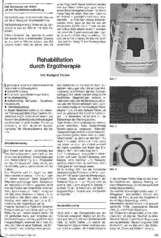 Vorschauseite 1: Rehabilitation durch Ergotherapie