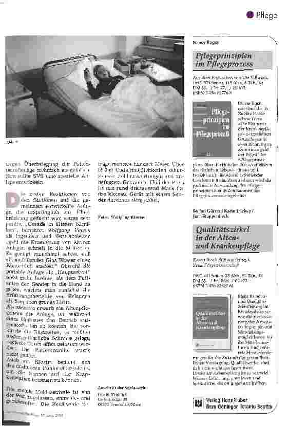 Vorschauseite 2: Drahtlose Patientenrufanlage - mehr als eine Notlösung Alles was zu drücken ist, gefällt
