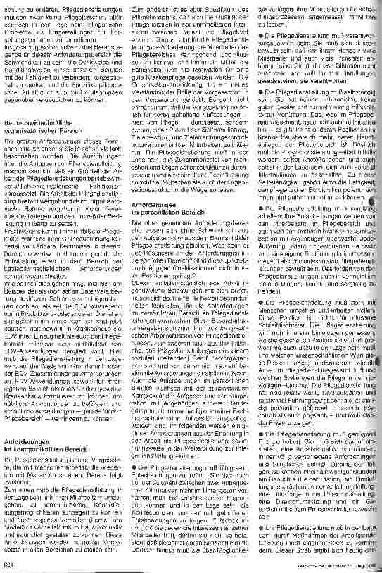 Vorschauseite 3: Pflegedienstleitung heute und morgen Gedanken zu Anforderungen, Selbstverständnis u. Zukunftsperspektiven