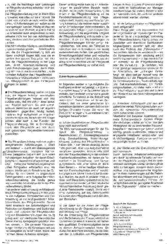 Vorschauseite 4: Pflegedienstleitung heute und morgen Gedanken zu Anforderungen, Selbstverständnis u. Zukunftsperspektiven