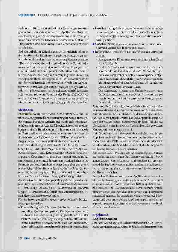 Vorschauseite 2: Verbesserung der Flüssigkeitsrestriktion auf der pädiatrischen Intensivstation