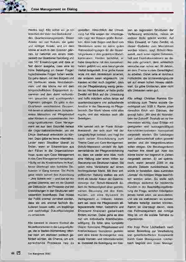 Vorschauseite 2: „Case Management im Dialog“: Lust auf Komplexität?