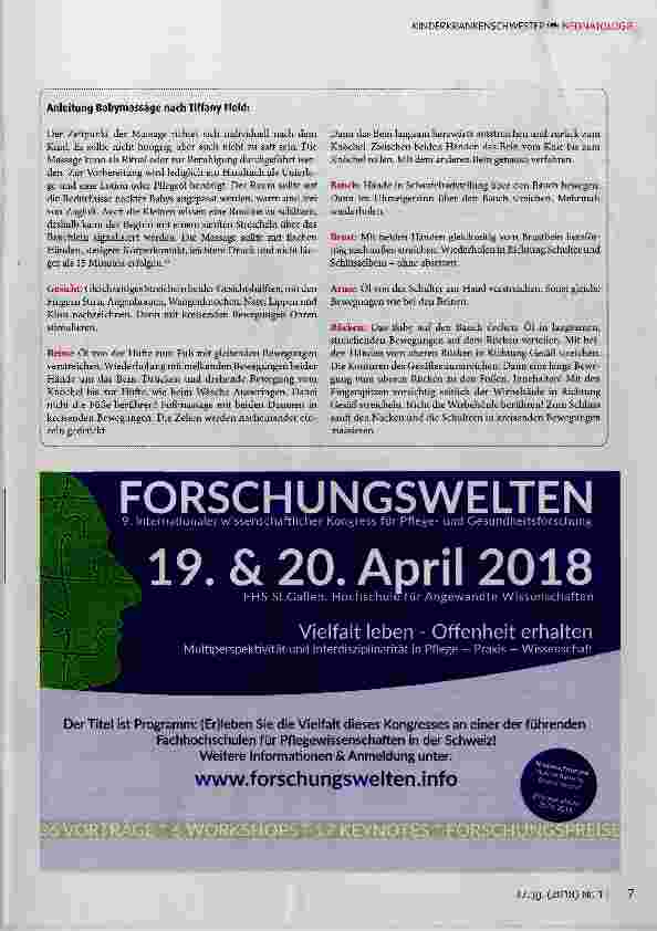 Vorschauseite 3: Unterschätzte Streicheleinheiten?! Die Babymassage zur Prophylaxe des Neugeborenenikterus
