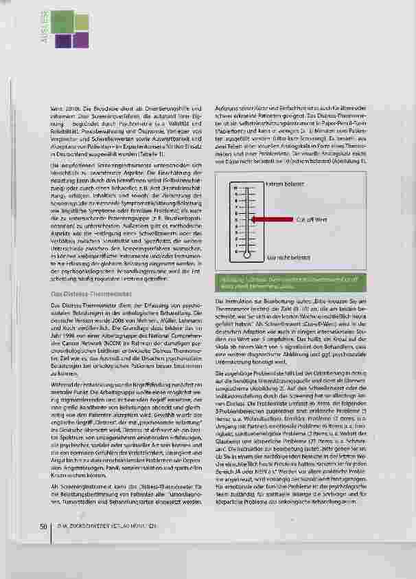 Vorschauseite 3: Psychoonkologisches Screening am Beispiel des Distress-Thermometers