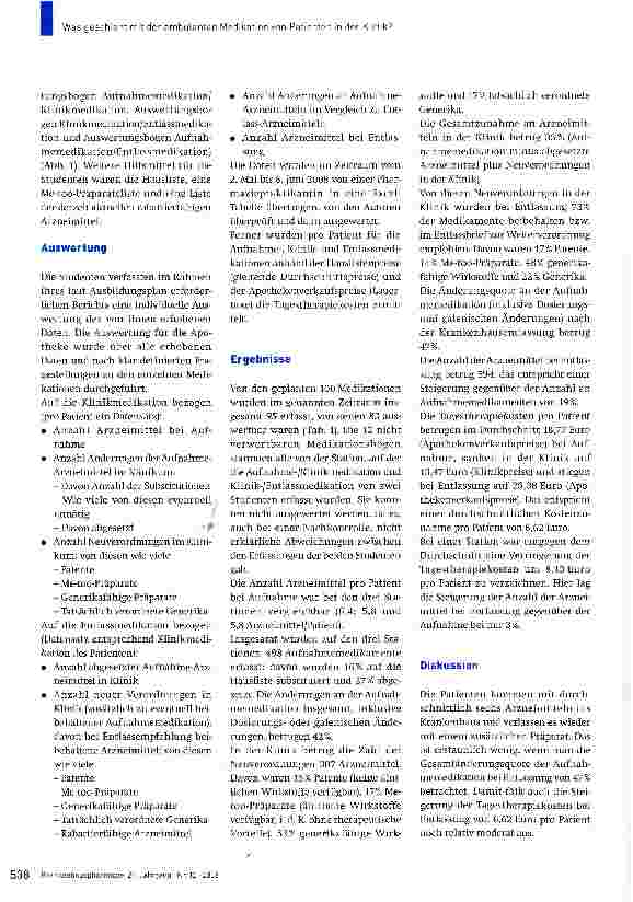 Vorschauseite 3: Was geschieht mit der ambulanten Medikation von Patienten in der Klinik?