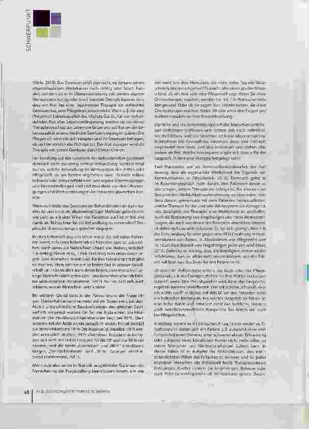 Vorschauseite 2: Der Wille des Patienten und das Gewissen der Behandelnden die unverrückbaren Grenzpfeiler jeder Behandlung?
