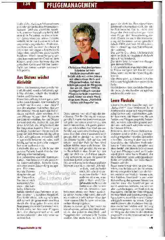 Vorschauseite 4: Geben und Nehmen könnte ein Weg aus der Krise sein Die kommunikative Sprachlosigkeit in der Medizin