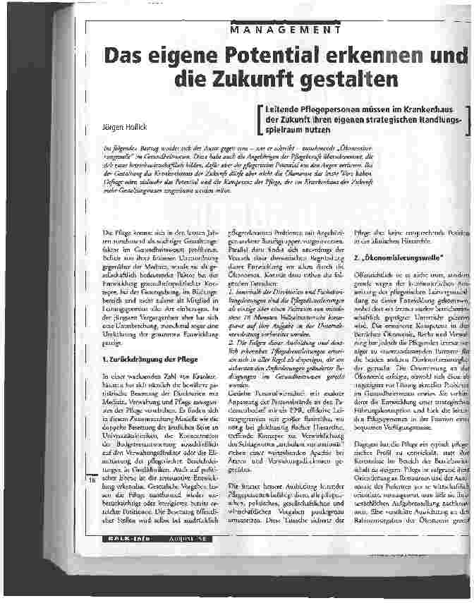 Vorschauseite 1: Das eigene Potential erkennen und die Zukunft gestalten